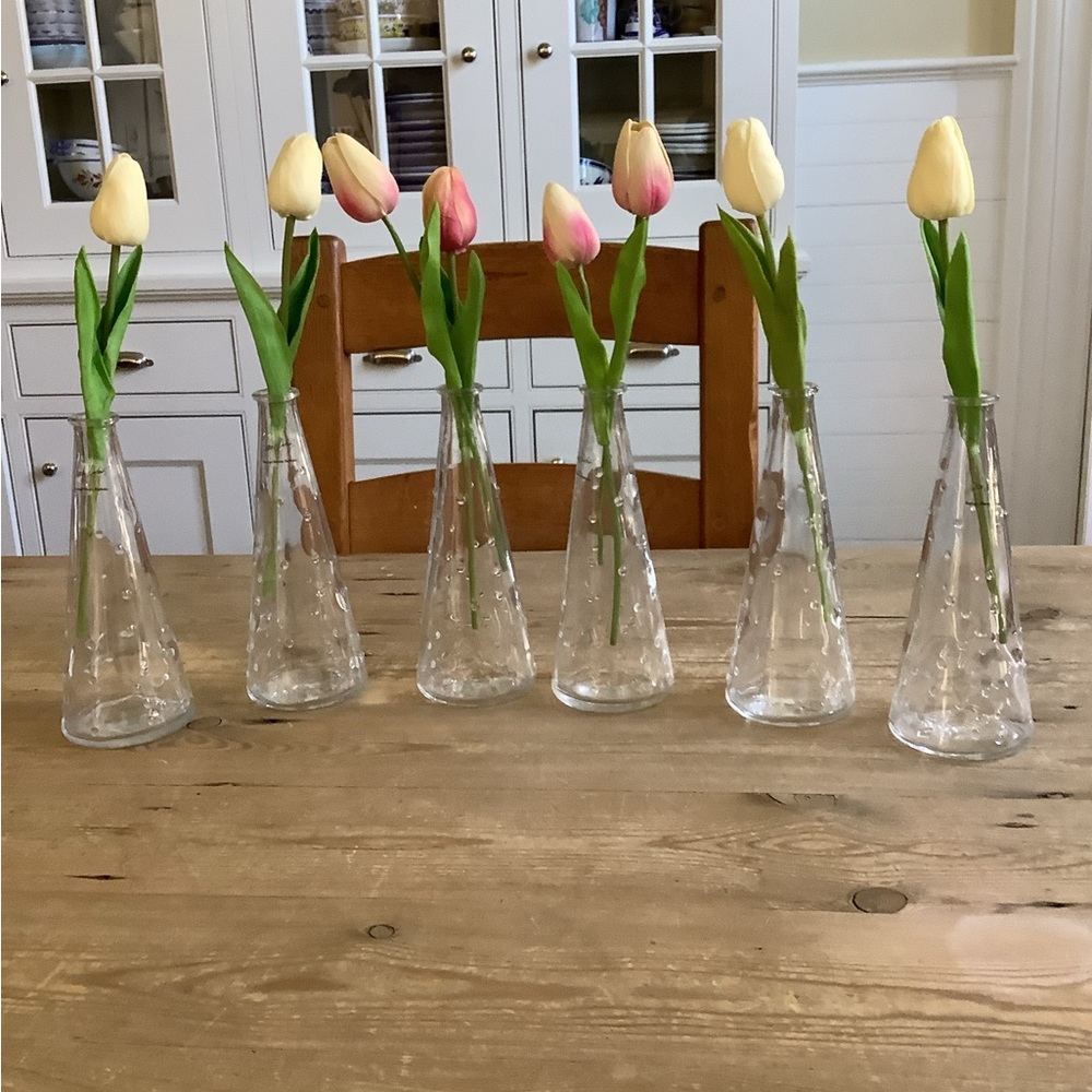 Six Ikea Vases Clear Glass Hobnails Designed by
Emma Dafnas
